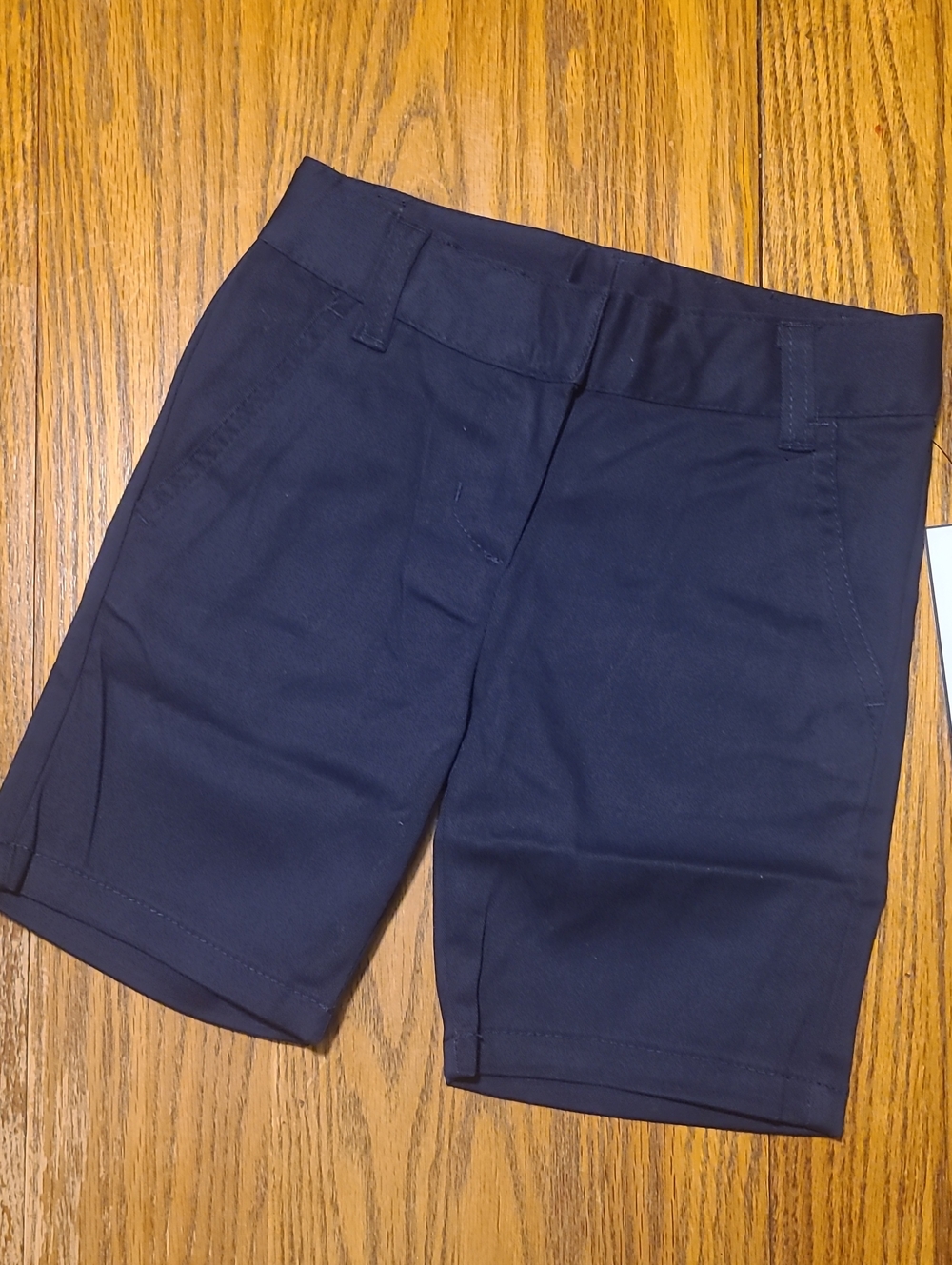 George NWT Navy Flat-Front Bermuda Uniform Shorts - Girl's 6